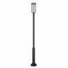 Z-Lite Leland Outdoor Post Mounted Fixture, 1-Light, 12 In.W x 118.25 In.H, Sand Black/Sand Blast 5005PHB-5010P-BK-LED